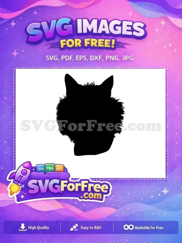 Free fierce wild animal head silhouette SVG, perfect for crafts and digital projects. A striking, free design.