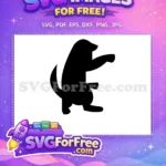 Free Standing Rufus Cat Free Black Silhouette The Rescuers Free SVG - Instant Download