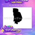 Free Hooded Cat Silhouette Free Pondering Black Feline Mysterious Free SVG - Instant Download