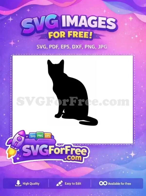 A completely black, free design SVG image, representing a blank canvas for endless creative possibilities. Download.