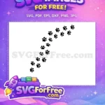 Free Black Cat Paw Prints Free Walking Trail Silhouette Free SVG 2 - Instant Download