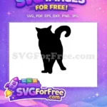 Free Grumpy Cat Face Silhouette Free Detailed Whisker Outline Aristocats Free SVG - Instant Download
