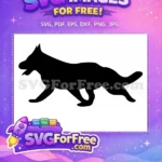 Free Black Cat Silhouette Free Elegant Feline Pose Animal Design Free SVG - Instant Download