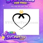 Free Black Heart Silhouette Free Yellow Paw Print Cat Love Symbol Free SVG - Instant Download