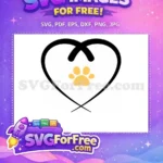 Free Golden Yellow Paw Print Free Cat Silhouette Design Free SVG - Instant Download