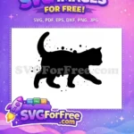 Free Sitting Black Cat Free Minimalist Design Cat Silhouette Free SVG - Instant Download