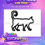 Free Black Cat Number One Free Cute Tail First Birthday Free SVG - Instant Download