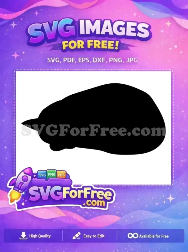 A dynamic free SVG silhouette of a head wearing a baseball cap, perfect for sports or casual themed projects. Download this free vector!