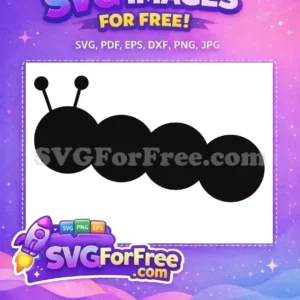 Free Cute Caterpillar SVG Design – Adorable Vector Art A minimalist black caterpillar vector, a free design perfect for children's crafts and simple graphics. Get this free SVG now!