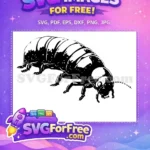Free Realistic Crawling Caterpillar Free Detailed Segmented Body Insect Life Free SVG - Instant Download