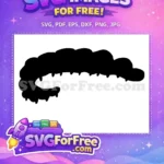 Free Crawling Hungry Caterpillar Free Black Insect Shape The Very Hungry Caterpillar Free SVG - Instant Download