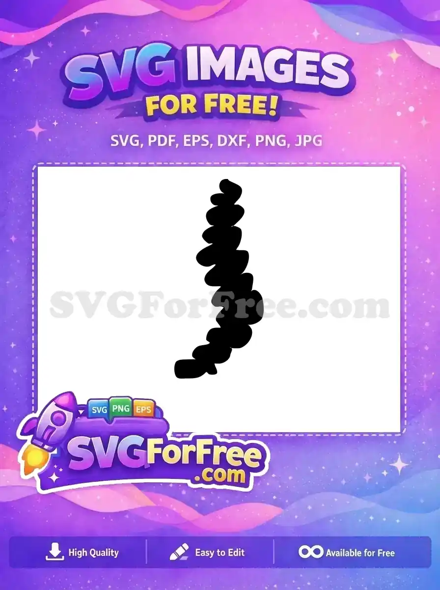 Free abstract black wavy line SVG, a versatile design for crafts and digital art. Get this unique graphic free!
