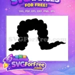 Free Black Silhouette Free Puffy Segmented Body Alice Wonderland Free SVG - Instant Download