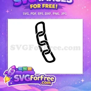 A sleek, free black padlock icon with an integrated chain link, symbolizing robust digital security. This free design is perfect for web and print.