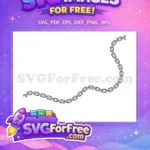 Free Gray Metal Links Free Interlocking Loops Chain SVG Free SVG - Instant Download