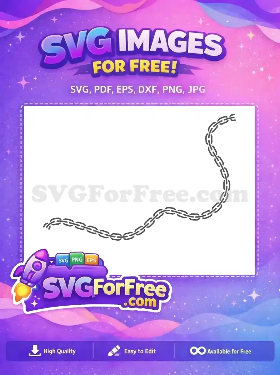 Discover this free SVG chain design, ideal for various creative projects. A versatile and scalable graphic for all your needs.