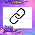 Free Thick Black Interlocking Free Rounded Link Icon Chain SVG Free SVG - Instant Download