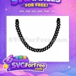 Free White Chain Links Free U-Shape Graphic Free SVG - Instant Download