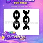 Free Minimalist White Bar Free Abstract Line Art Chain SVG Free SVG - Instant Download