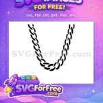 Free Heavy Black Links Free Industrial Curb Style Chain Free SVG - Instant Download