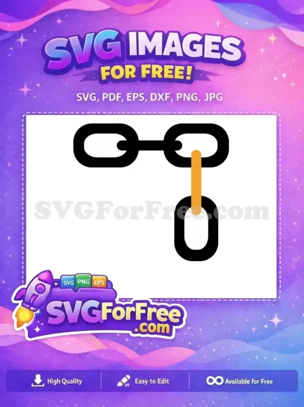 A free abstract SVG icon showing black geometric shapes with an orange vertical bar, symbolizing a connection. Download this free vector now!