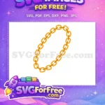 Free Simple Orange Chain Free Interlocking Links Graphic Element Free SVG - Instant Download