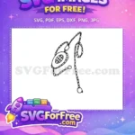 Free Round Grid Medallion Free Hand-Drawn Chain Number One Free SVG - Instant Download