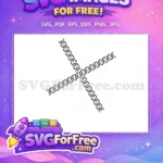 Free Crossed Dark Grey Free Interlocking Links Chain SVG Design Free SVG - Instant Download