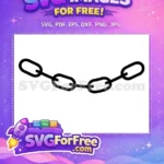 Free Simple Black Chain Links Free Industrial Metal Graphic Chain Free SVG - Instant Download