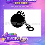 Free Number One Chain Free Bold Black Outline Number One Free SVG - Instant Download