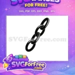 Free Black Metal Chain Links Free Interlocked Design Chain SVG Free SVG - Instant Download