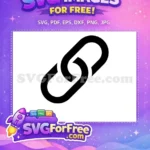 Free Interlocking Black Links Free Simple Bold Graphic Chain Design Free SVG - Instant Download