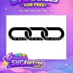 Free Number One Character Free Black Chain Design Art Free SVG - Instant Download
