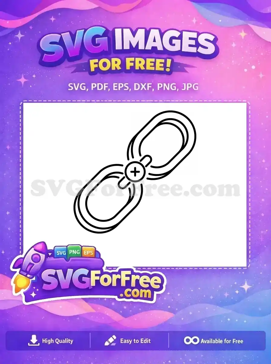 A free minimalist line art SVG of a stylized loop with a solid black element, ideal for diverse design projects.