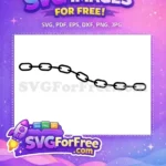 Free Black Hand-Drawn Links Free Industrial Style Chain Free SVG - Instant Download