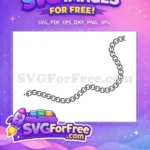 Free Interlocking Celtic Knot Free Curved Chain Border Viking Style Free SVG - Instant Download