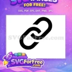 Free Bold Interlocking Links Free Black Chain Symbol Free SVG - Instant Download