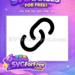 Free Black Chain Link Free Interlocking Icon Design Free SVG - Instant Download