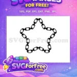 Free Star Shaped Chain Free Interlocking Links Design Free SVG - Instant Download