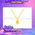 Free Gold Dollar Sign Chain Free Bling Money Symbol Number One Free SVG - Instant Download