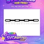 Free Number One Character Free Interlocking Chain Links Design Free SVG - Instant Download