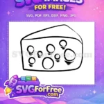 Free Cheese Wedge Outline Free Swiss Cheese Holes Cheese Outline Free SVG - Instant Download