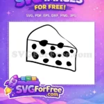 Free Wedge Swiss Cheese Free Holey Cheese Outline Drawing Free SVG - Instant Download