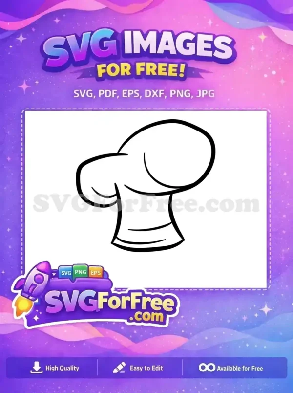 A crisp, black outline of a classic chef's hat, a delightful free design for all your creative cooking projects.