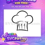 Free Chef Hat Outline Free Simple Cooking Graphic Ratatouille Free SVG - Instant Download