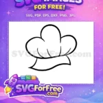 Free Chef Hat Outline Free Puffy Baker Toque Ratatouille Movie Free SVG - Instant Download