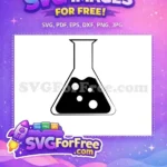 Free Black Chemistry Flask Free Bubbling Liquid Science Experiment Free SVG - Instant Download