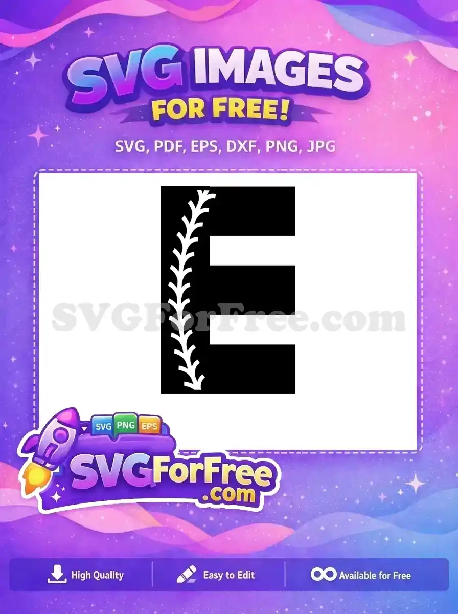 A free black and white SVG design featuring a decorative leafy vine border on the left and two horizontal bars. This free graphic is versatile.