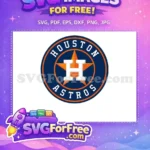 Free Houston Astros Logo Free Orange Star Emblem MLB Baseball Free SVG - Instant Download