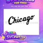 Free Cursive Script Logo Free Vintage Baseball Font Chicago White Sox Free SVG - Instant Download